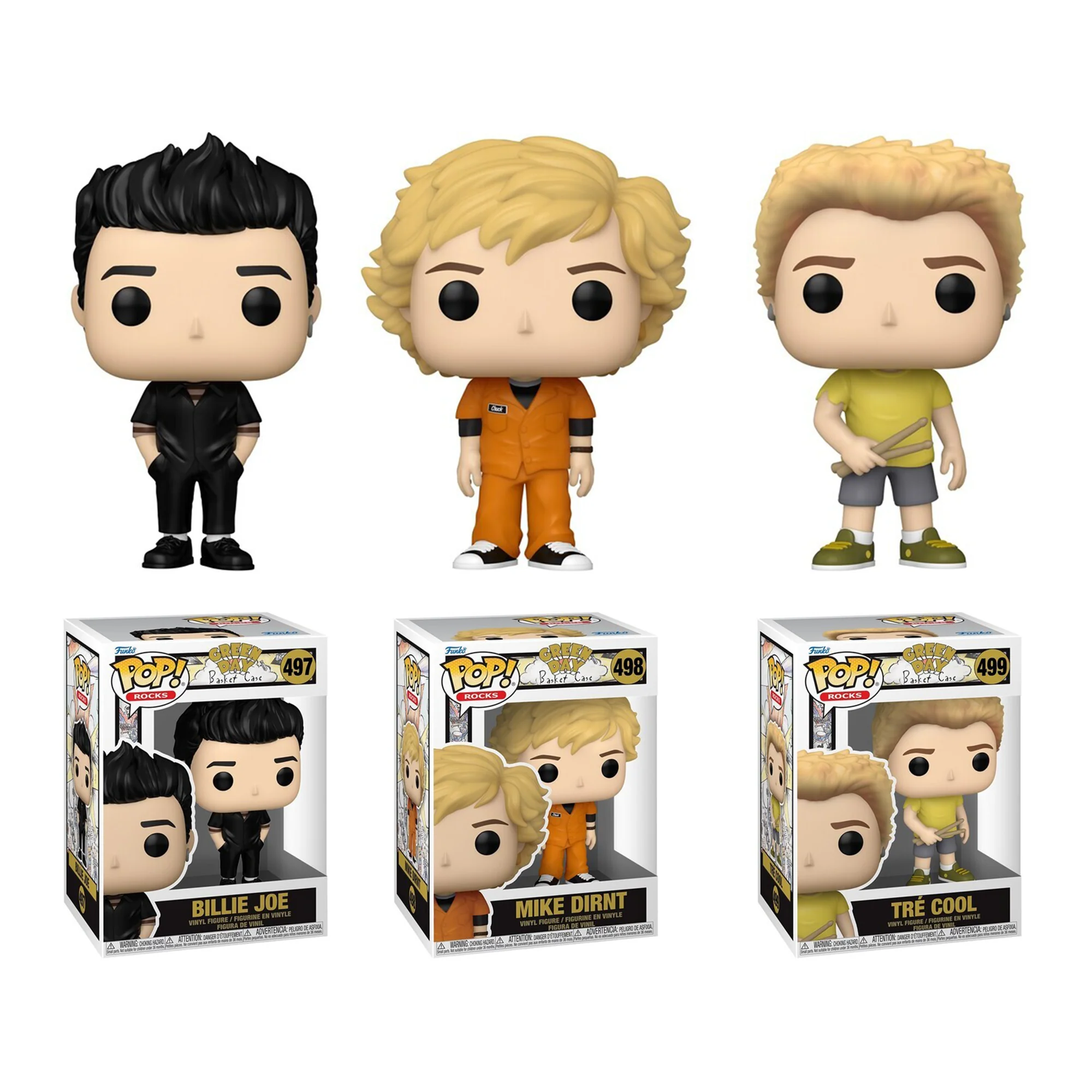 GREEN DAY 'BASKET CASE' FUNKO POP! ROCKS FIGURE SET - Image 2
