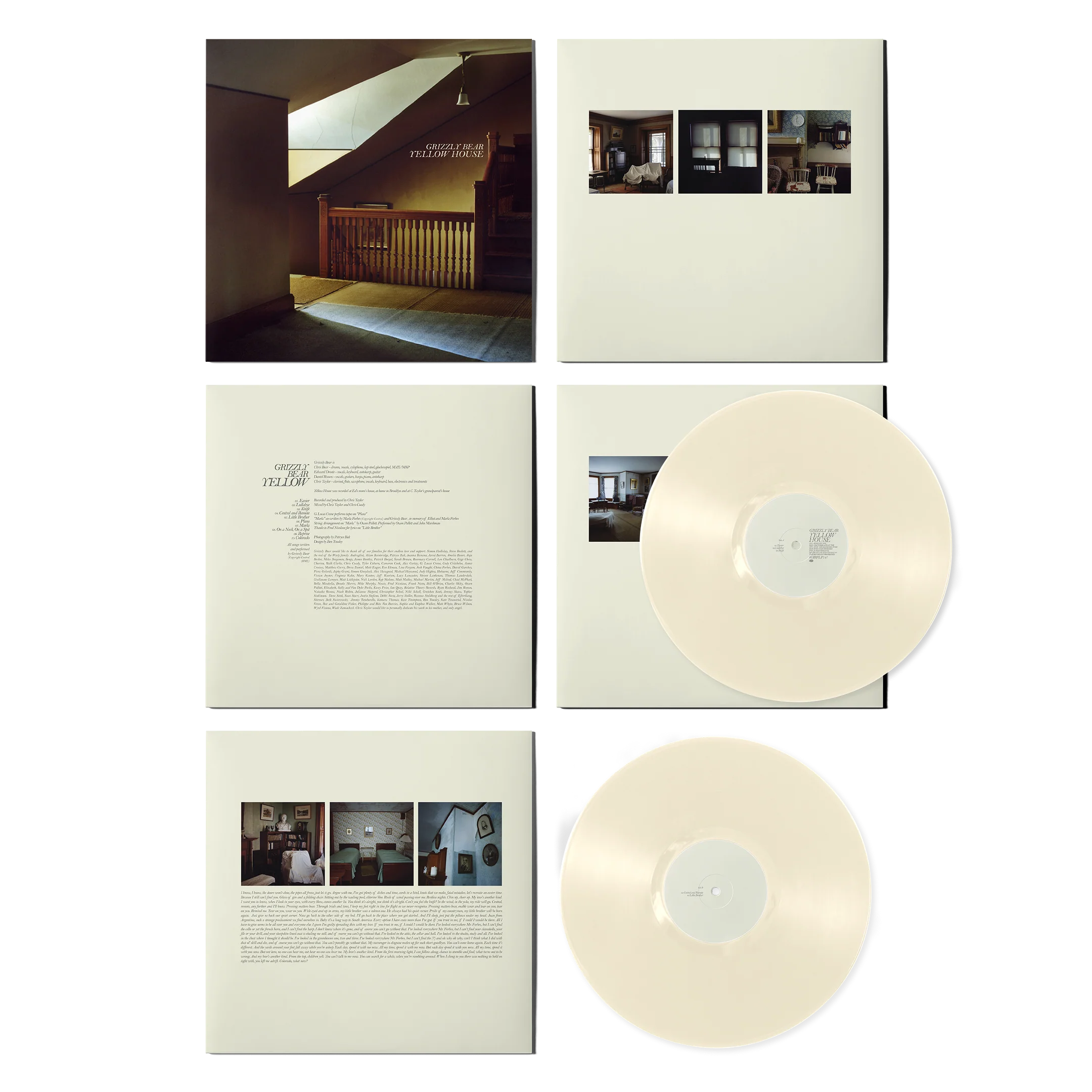 GRIZZLY BEAR 'YELLOW HOUSE' 2LP CREAM/WHITE - Image 2
