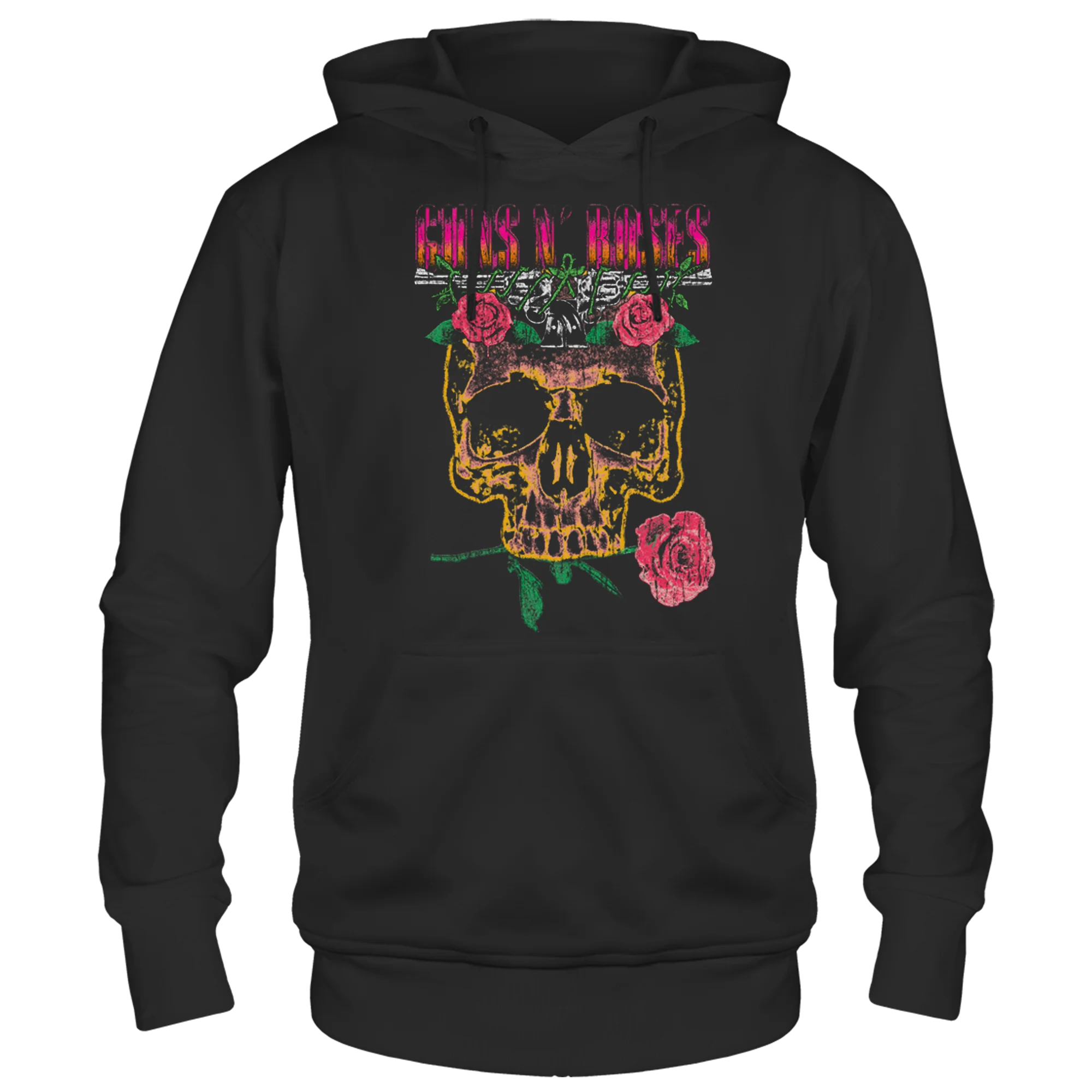 GUNS N ROSES 1991 TOUR BLACK HOODIE F/B S