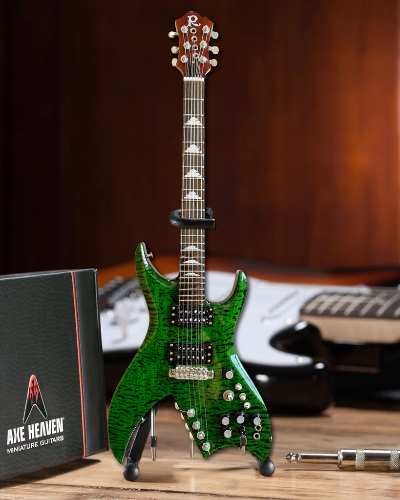 GUNS N' ROSES - SLASH - B.C. RICH BICH GREEN MINI GUITAR - Image 2
