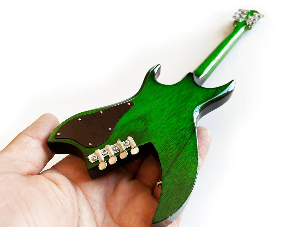 GUNS N' ROSES - SLASH - B.C. RICH BICH GREEN MINI GUITAR - Image 3