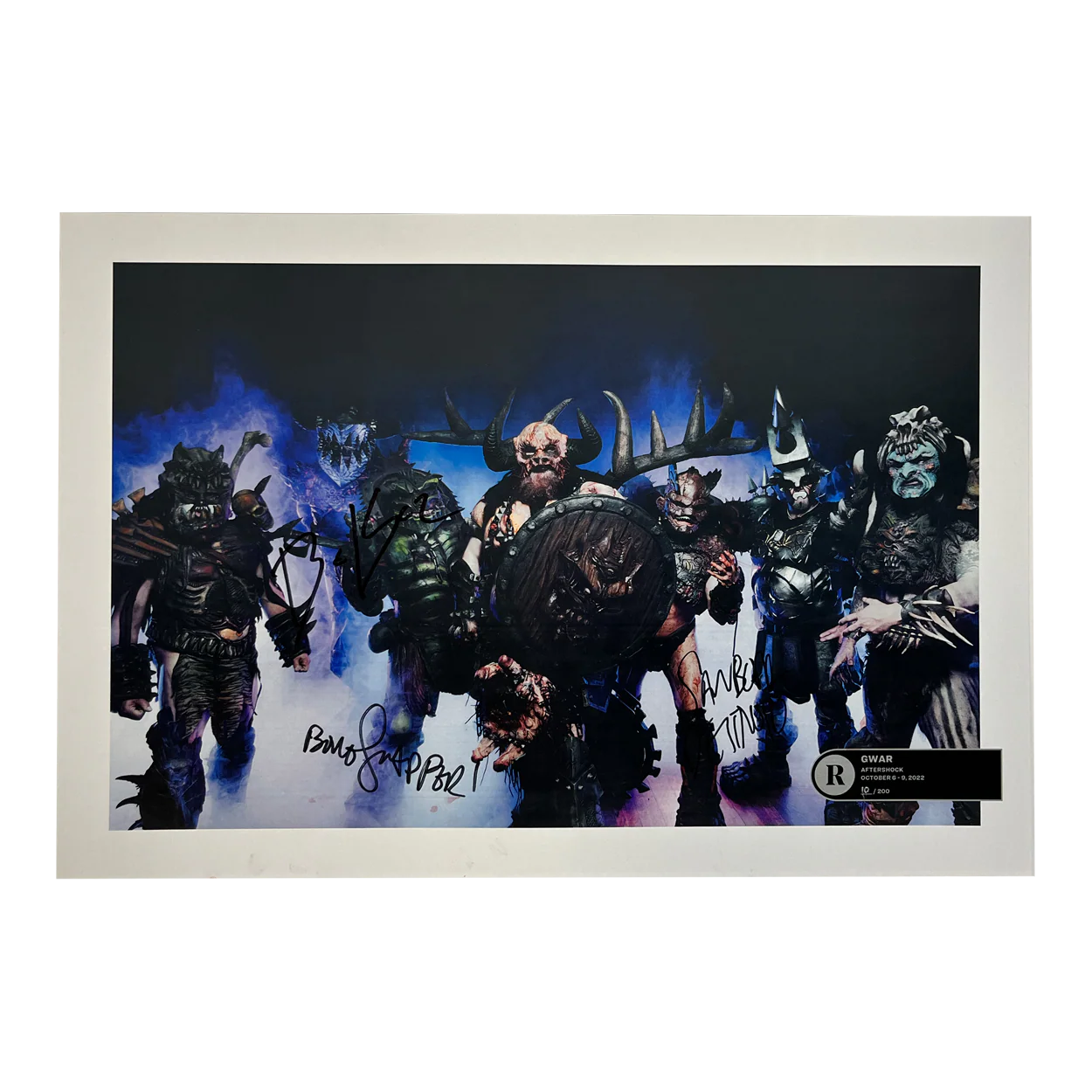 GWAR X AFTERSHOCK FESTIVAL 2022 LIMITED EDITION SIGNED POSTER
