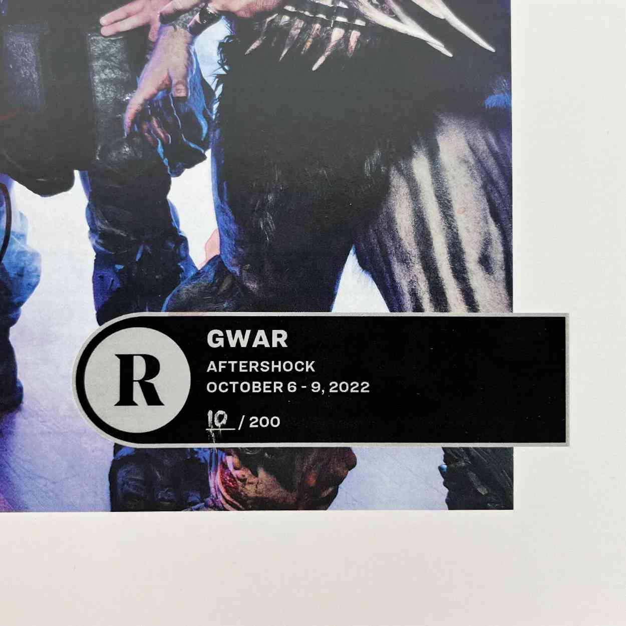 GWAR X AFTERSHOCK FESTIVAL 2022 LIMITED EDITION SIGNED POSTER - Image 2