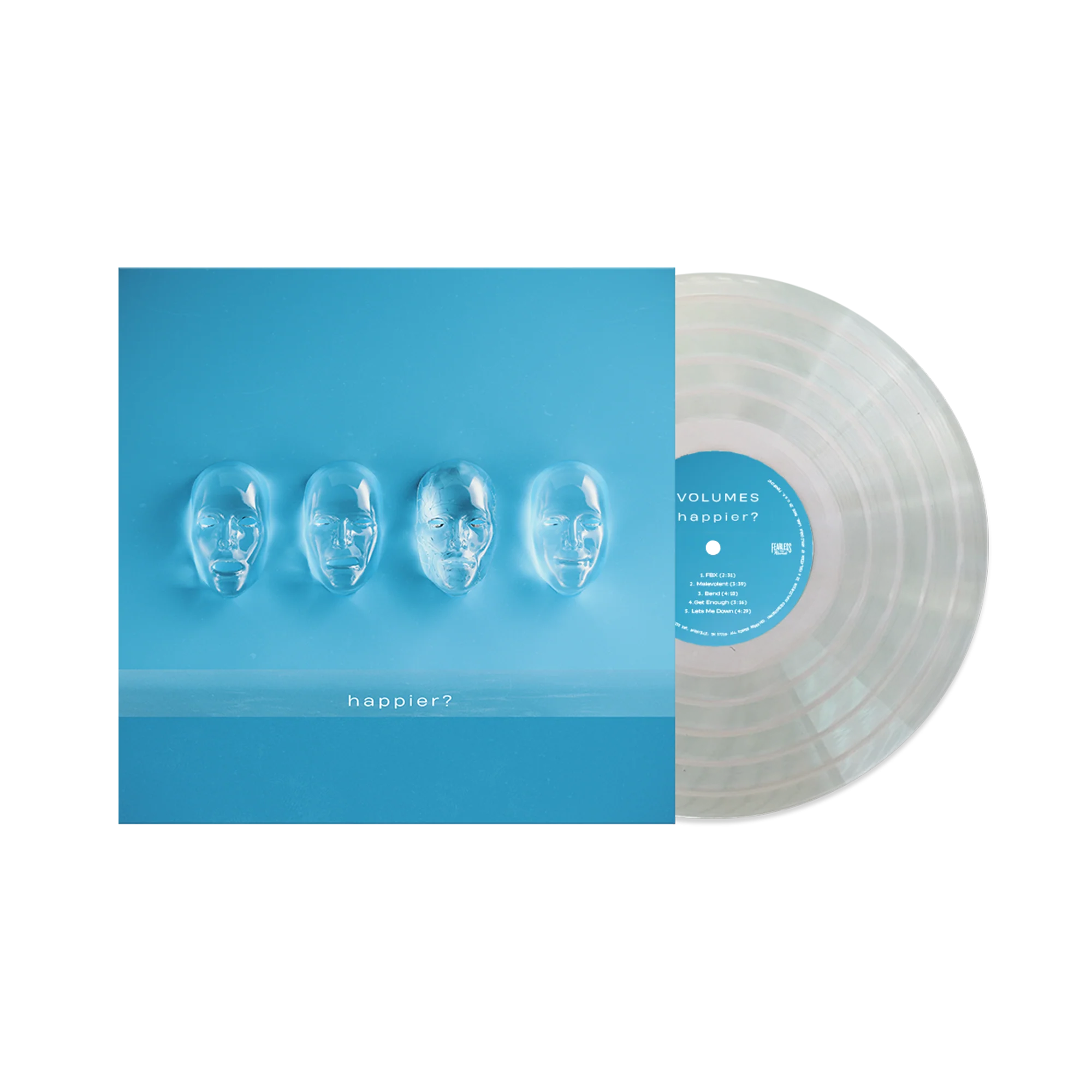 VOLUMES 'HAPPIER' LP (Coke Bottle Clear Vinyl)