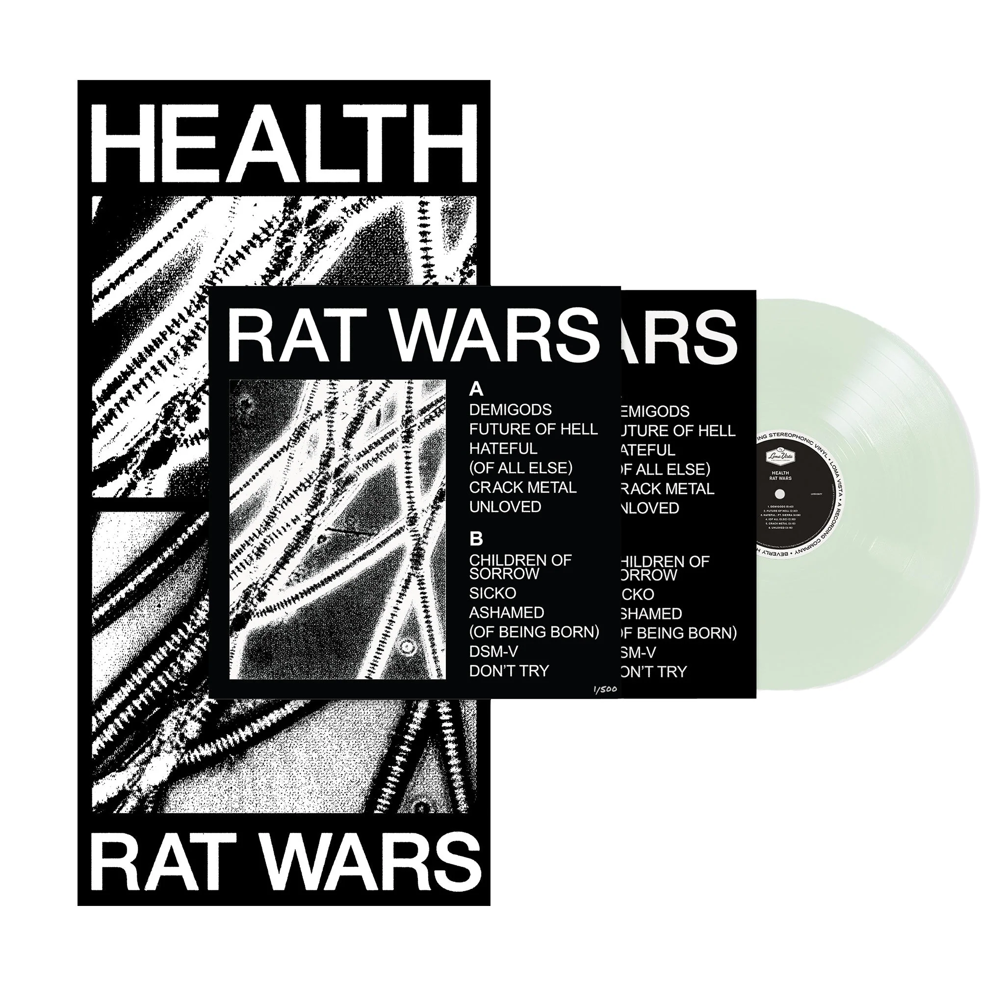 HEALTH X REVOLVER BUNDLE – 2023 WINTER ISSUE W/ 'RAT WARS' LP - LTD. - COKE BOTTLE CLEAR - Image 4