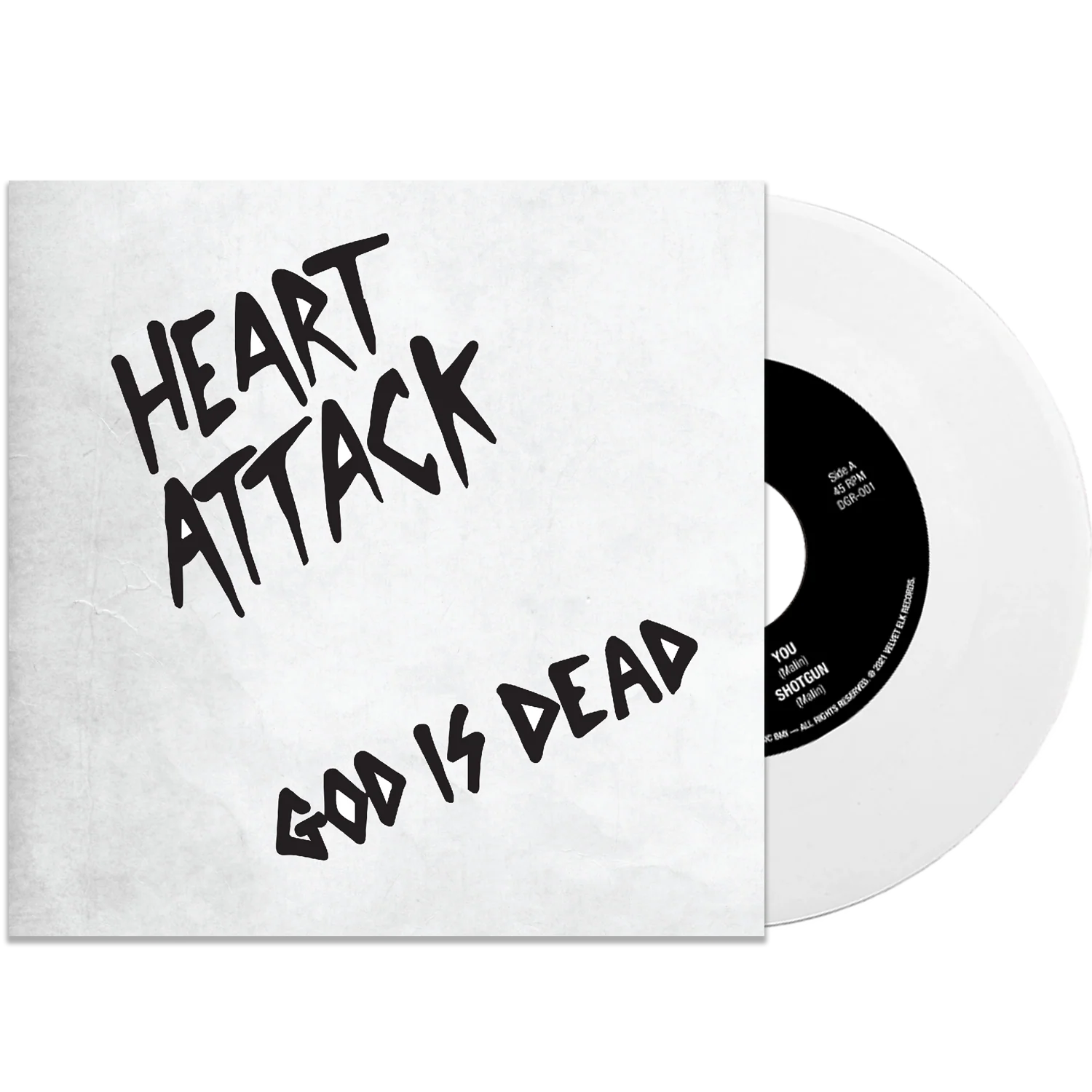 HEART ATTACK 'GOD IS DEAD' 7" LP - EXCLUSIVE - LTD. 250 - WHITE