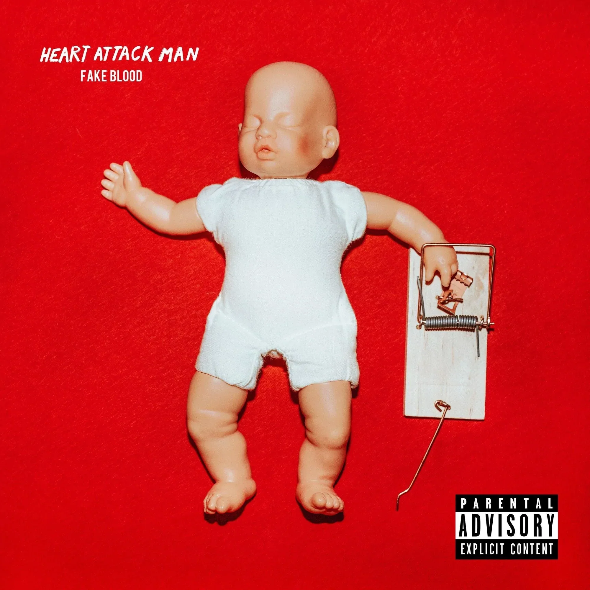 HEART ATTACK MAN 'FAKE BLOOD' LP - CLEAR/OPAQUE RED/SPLATTER