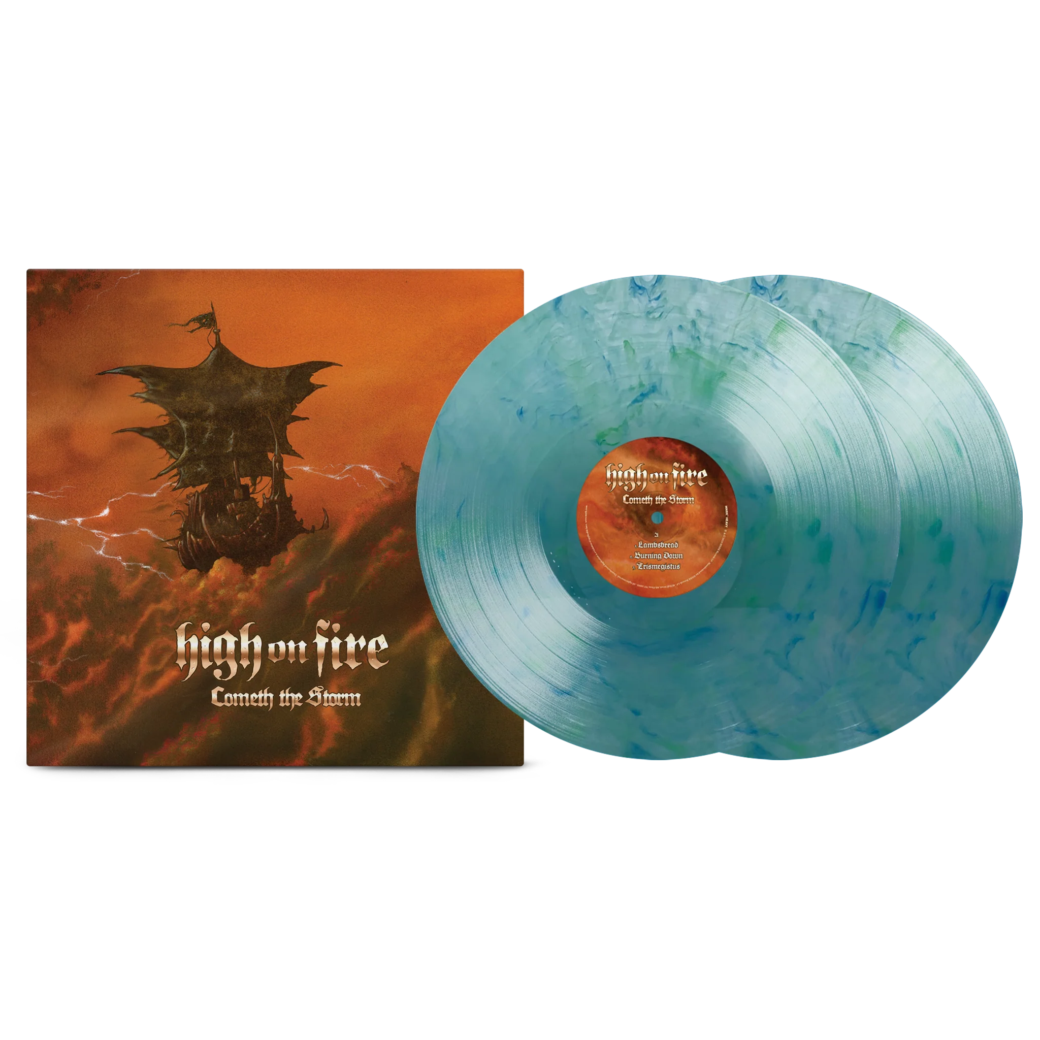 HIGH ON FIRE ‘COMETH THE STORM’ 2LP - LTD. 300 - SKY BLUE/SPRING GREEN - Image 2