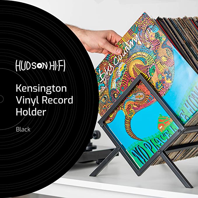HUDSON HI-FI: KENSINGTON VINYL RECORD STORAGE BLACK HOLDER - Image 2
