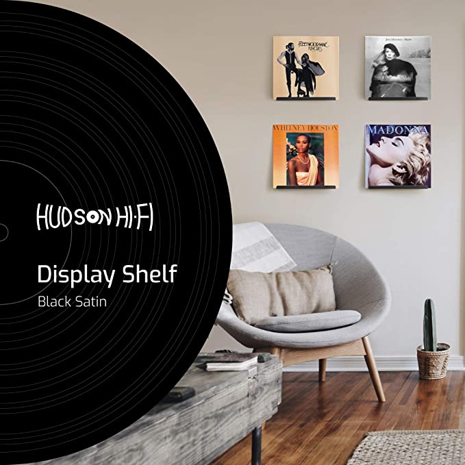HUDSON HI-FI: LP VINYL RECORD WALL DISPLAY SHELF BLACK - 6 PACK - Image 4