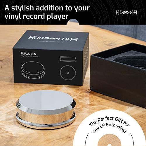 HUDSON HI-FI: SMALLBEN CHROME RECORD WEIGHT STABILIZER WITH PROTECTIVE LEATHER PAD - Image 3