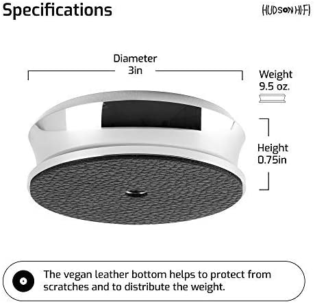 HUDSON HI-FI: SMALLBEN CHROME RECORD WEIGHT STABILIZER WITH PROTECTIVE LEATHER PAD - Image 4