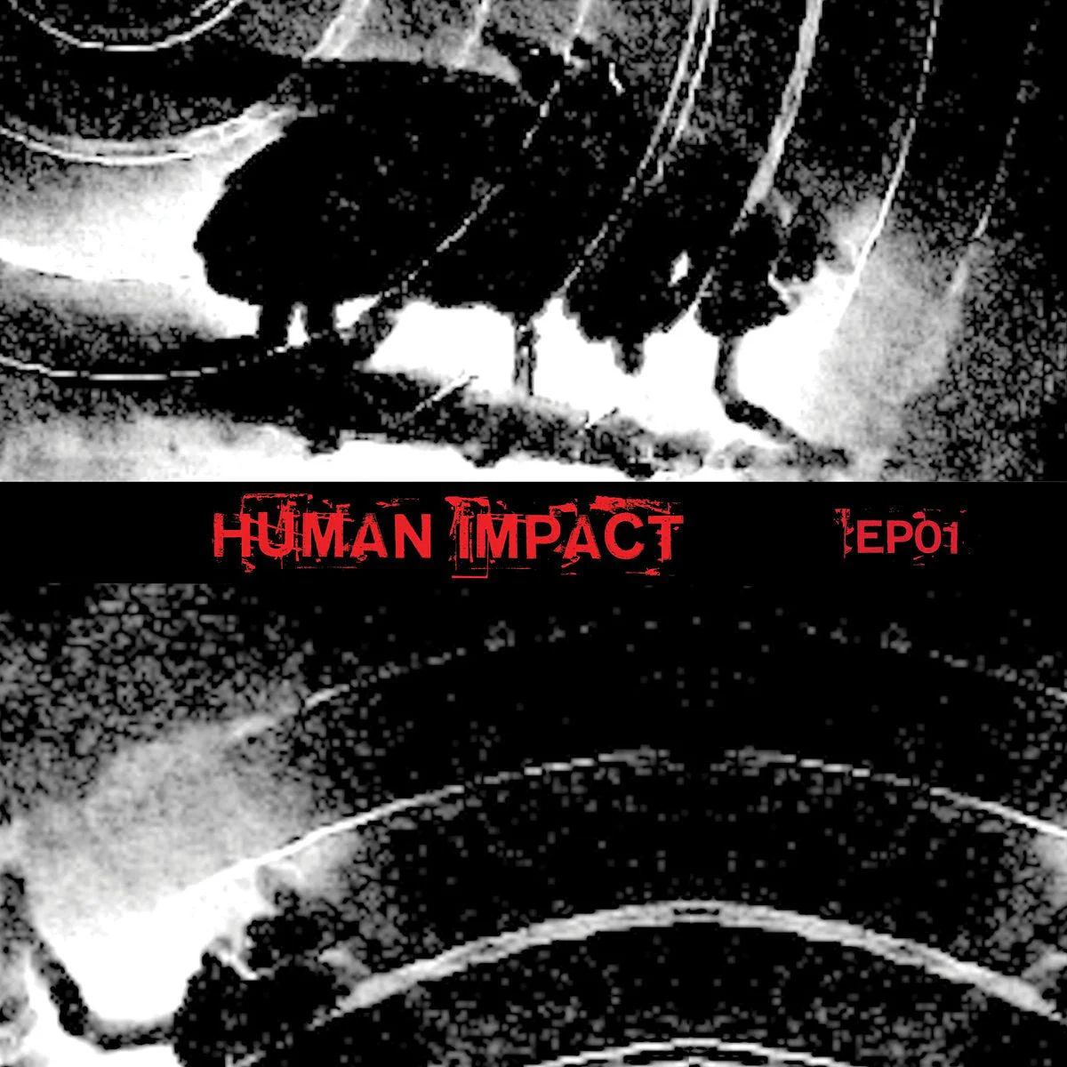 HUMAN IMPACT 'EP01' LP BY MEMBERS OF UNSANE, COP SHOOT COP, SWANS - CLEAR - Image 2