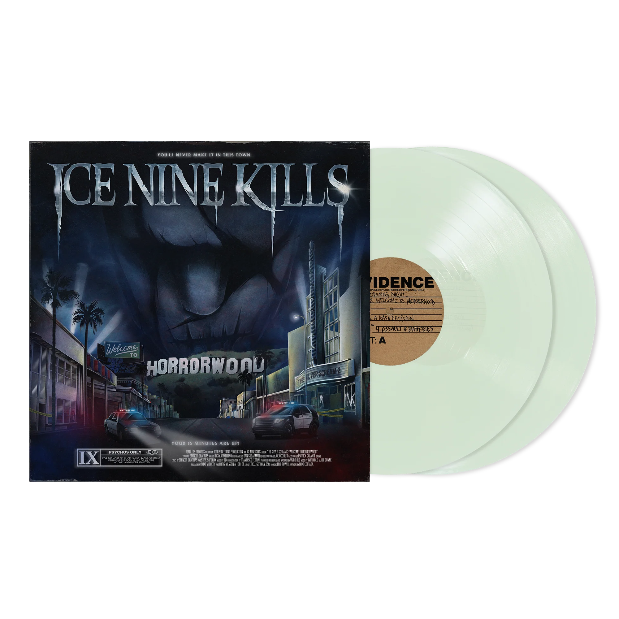 ICE NINE KILLS ‘THE SILVER SCREAM 2: WELCOME TO HORRORWOOD’ 2LP - EXCLUSIVE - LTD. 500 - TRANSLUCENT COKE BOTTLE CLEAR