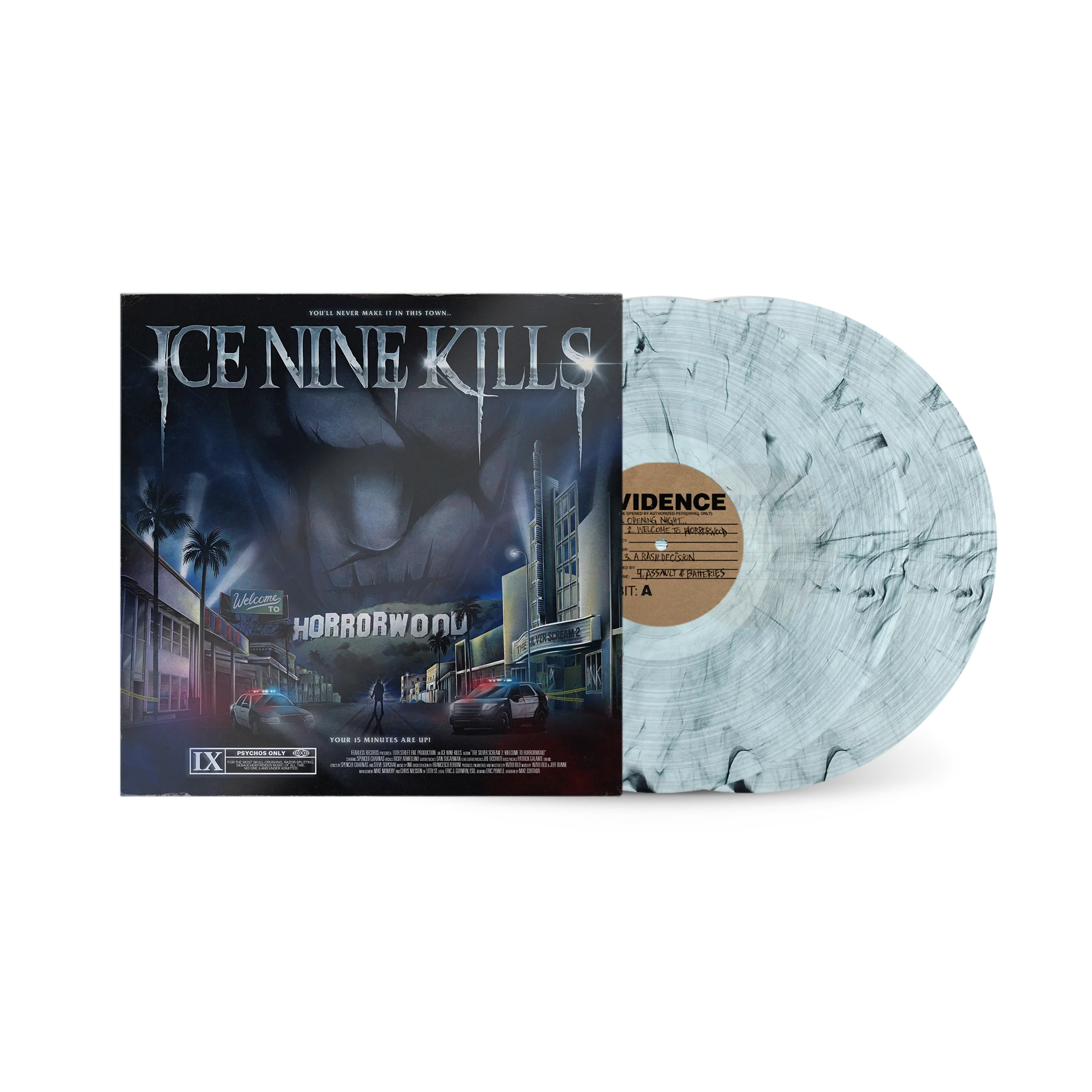ICE NINE KILLS ‘WELCOME TO HORRORWOOD: THE SILVER SCREAM 2’ 2LP - EXCLUSIVE - LTD. 300 - CLEAR SMOKE