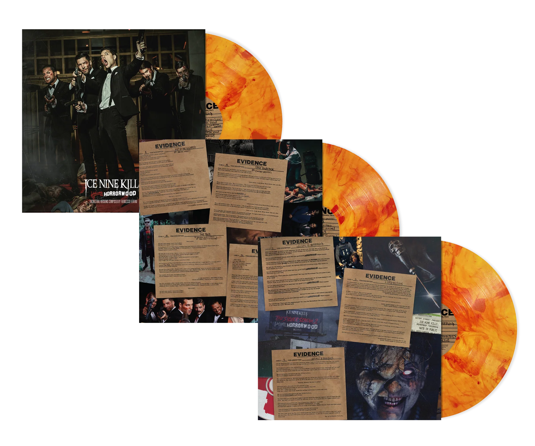 ICE NINE KILLS 'WELCOME TO HORRORWOOD: UNDER FIRE' 3LP BOX SET - ORANGE/RED/SPLATTER - Image 2