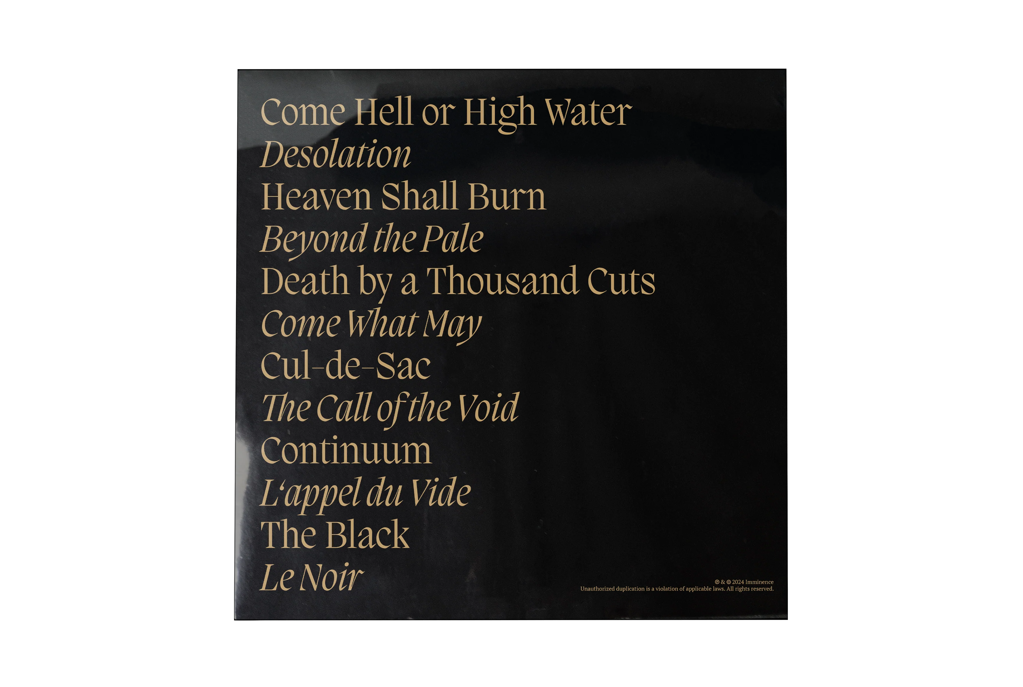 IMMINENCE ‘THE BLACK’ 2LP - BLACK - Image 2