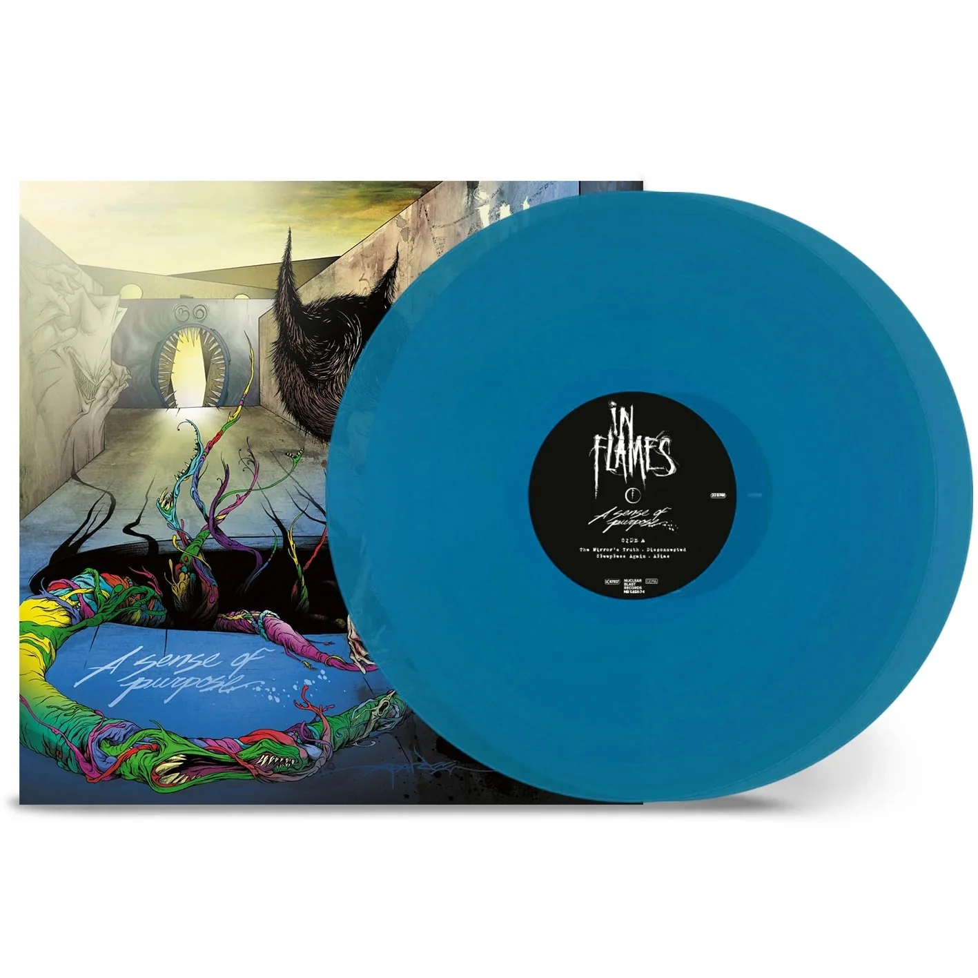 IN FLAMES 'A SENSE OF PURPOSE (THE MIRROR'S TRUTH VERSION)' 180G 2LP - REMASTERED 2023 - TRANSPARENT OCEAN BLUE