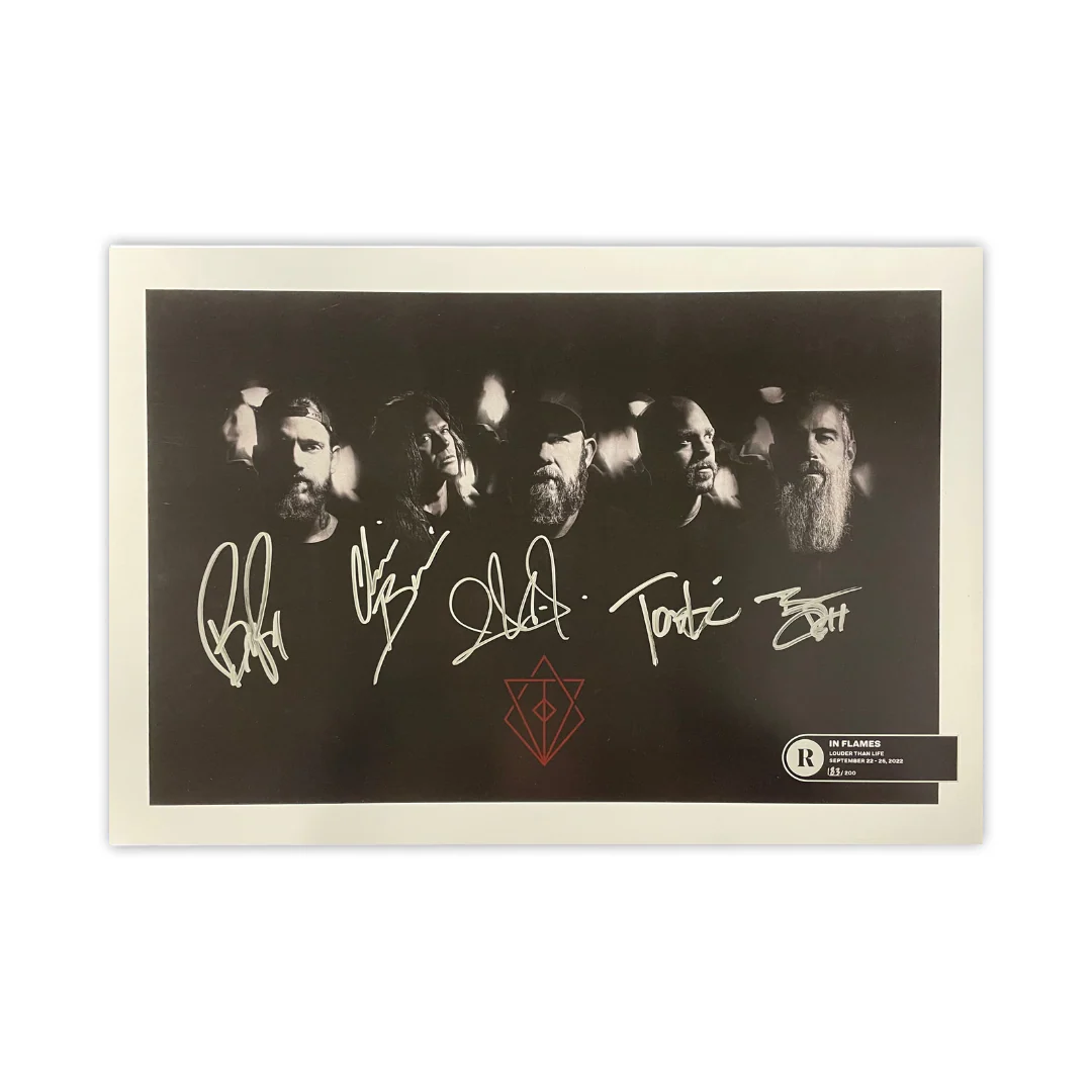 IN FLAMES x REVOLVER x LOUDER THAN LIFE 2022 - SIGNED FESTIVAL POSTER