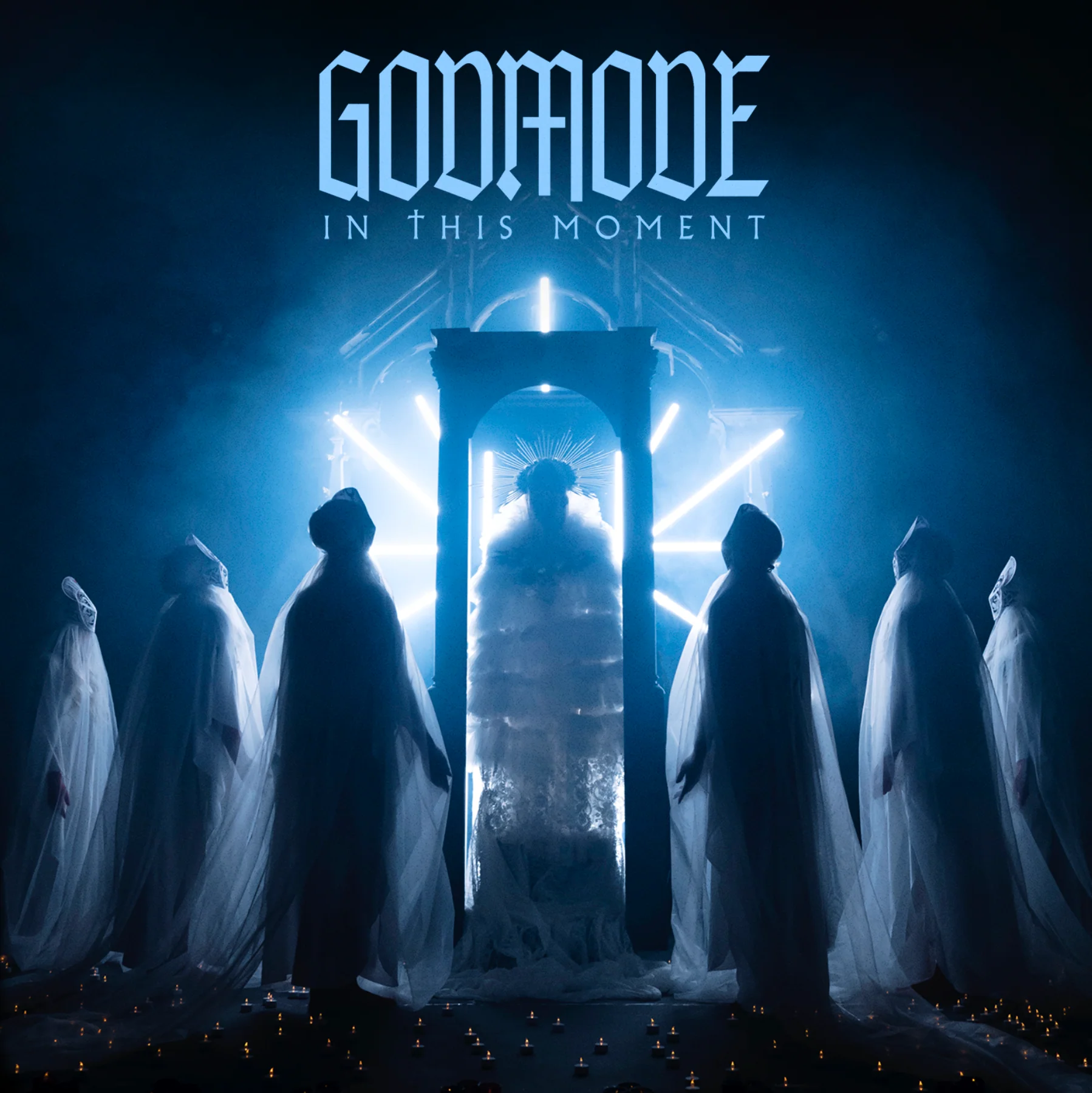 IN THIS MOMENT 'GODMODE' LP - GALAXY/LIGHT BLUE - Image 2