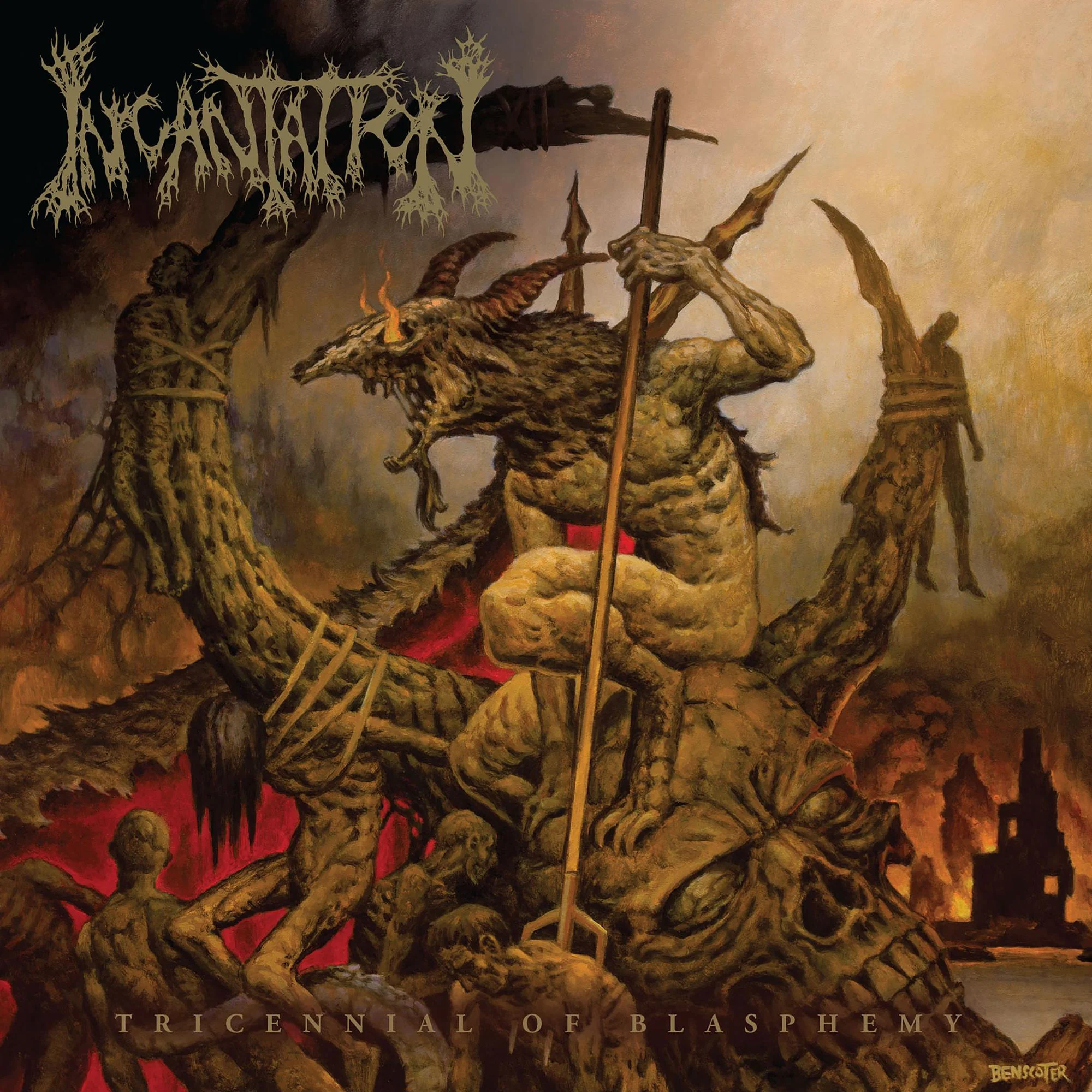 INCANTATION 'TRICENNIAL OF BLASPHEMY' 3LP - BLOOD RED