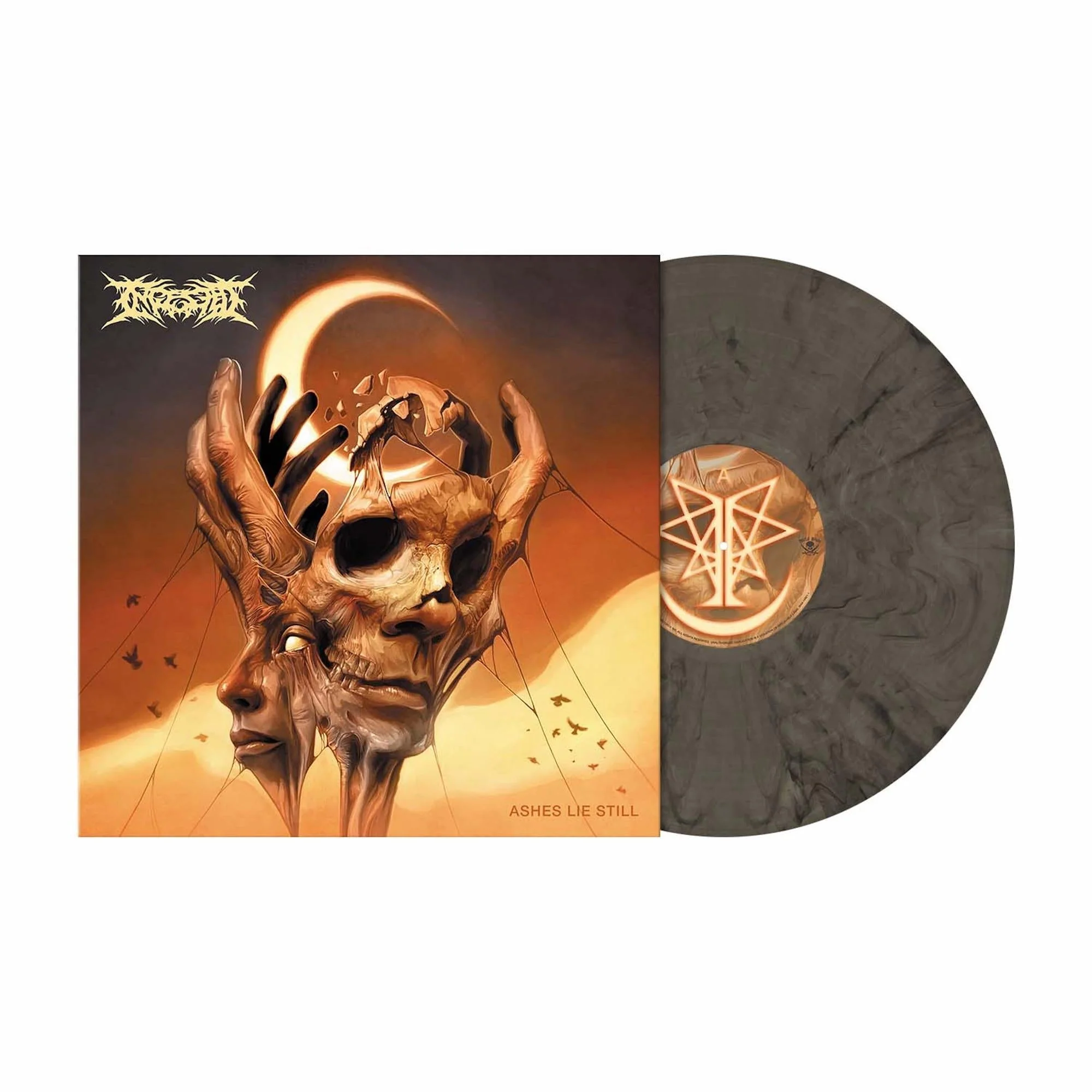 INGESTED 'ASHES LIE STILL' LP - CLEAR/BLACK SMOKE
