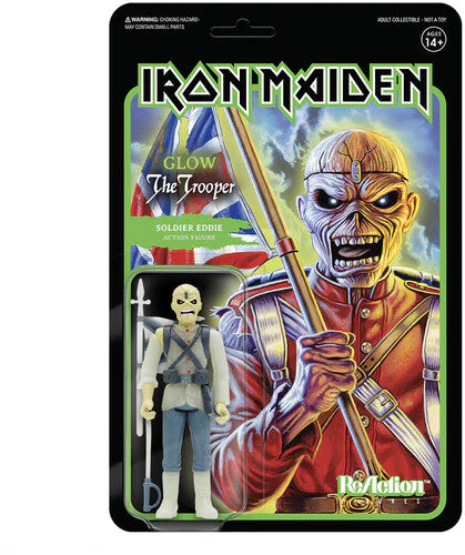 IRON MAIDEN REACTION FIGURE WAVE 1- SOLDIER EDDIE - GLOW IN THE DARK - Image 2
