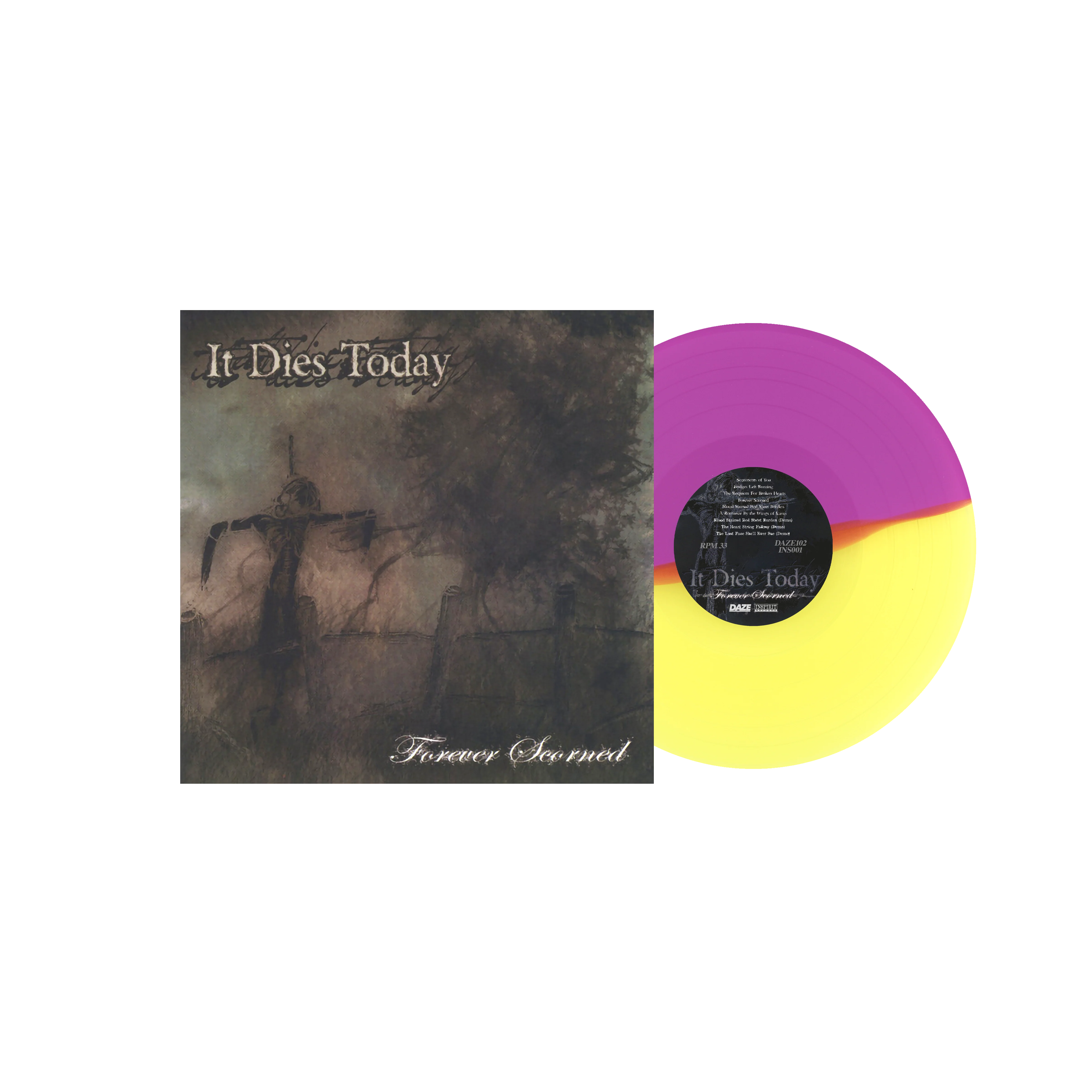 IT DIES TODAY ‘FOREVER SCORNED’ EP - EXCLUSIVE - LTD. 150 - CLEAR YELLOW/PURPLE