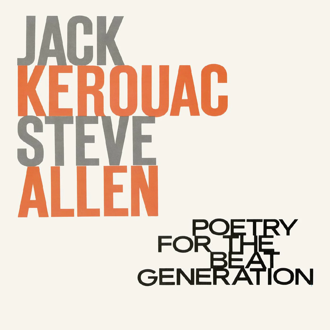 JACK KEROUAC & STEVE ALLEN 'POETRY FOR THE BEAT GENERATION' LP - 100TH BIRTHDAY/MILKY CLEAR