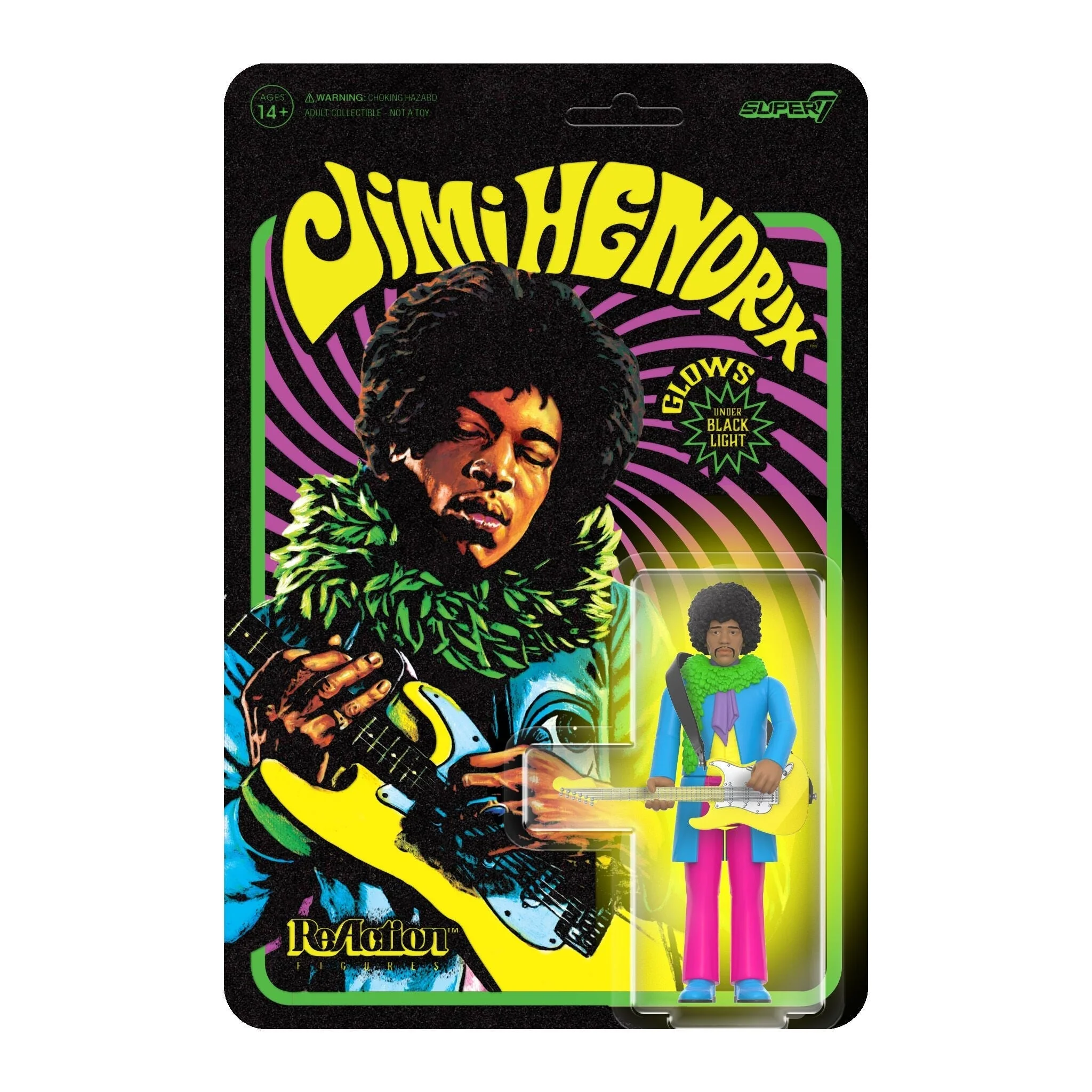 JIMI HENDRIX ARE YOU EXPERIENCED REACTION FIGURE - BLACKLIGHT