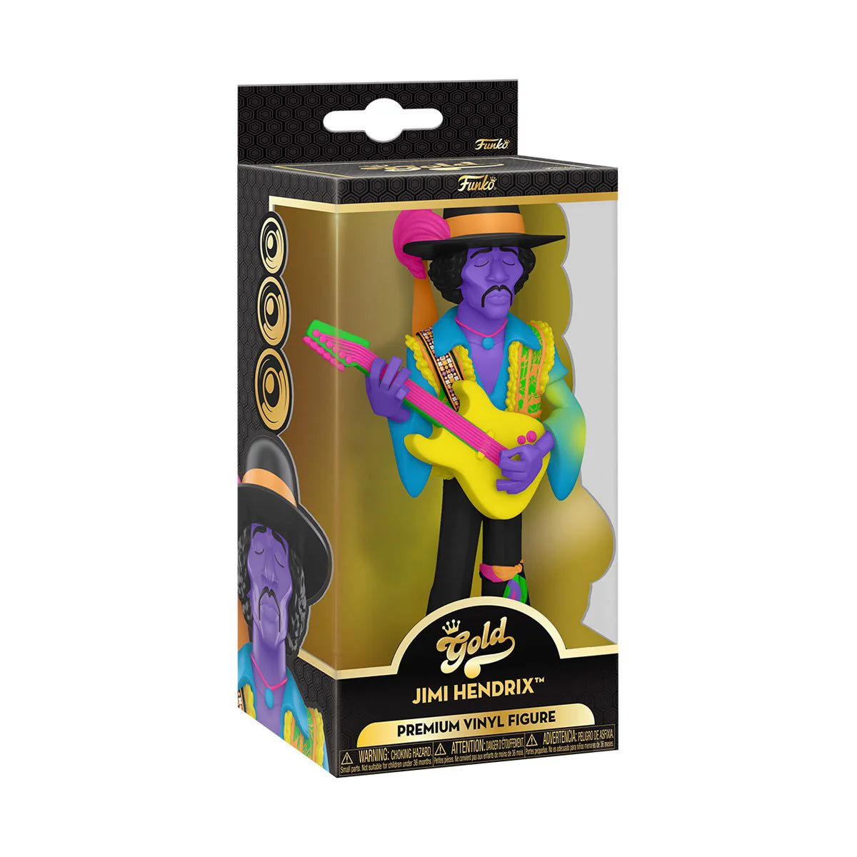 JIMI HENDRIX FUNKO GOLD 5" FIGURE - BLACKLIGHT - Image 2