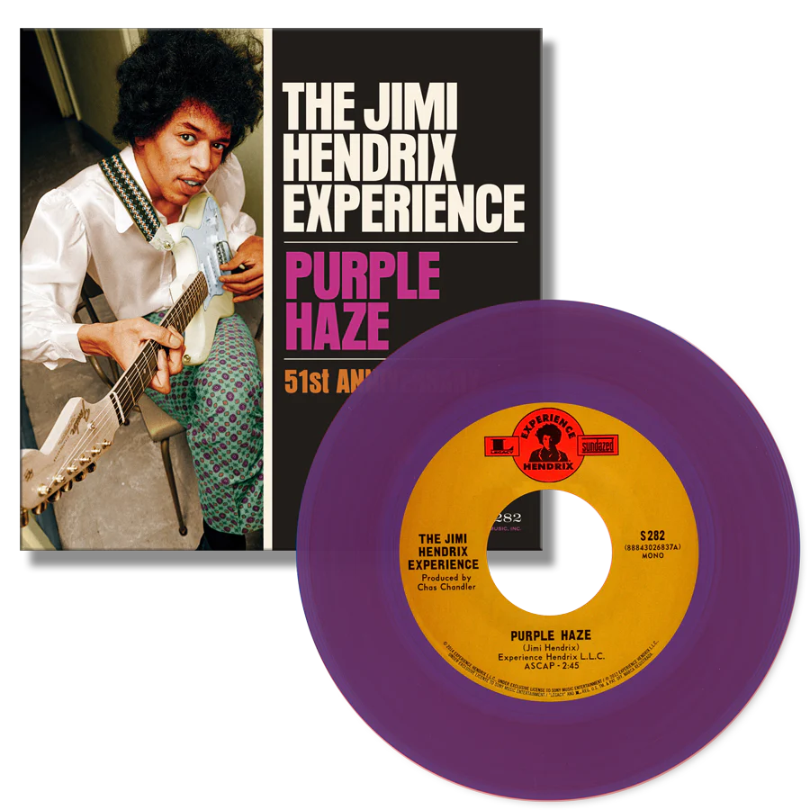 JIMI HENDRIX 'PURPLE HAZE 51ST ANNIVERSARY' 7" EP - PURPLE