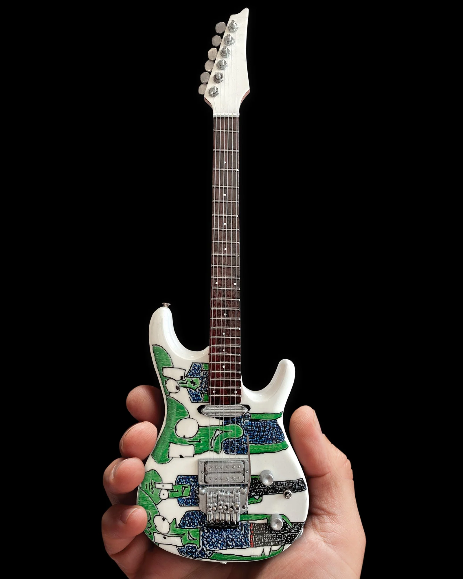 JOE SATRIANI ORIGINAL ALIEN ART MINIATURE GUITAR REPLICA COLLECTIBLE - Image 2