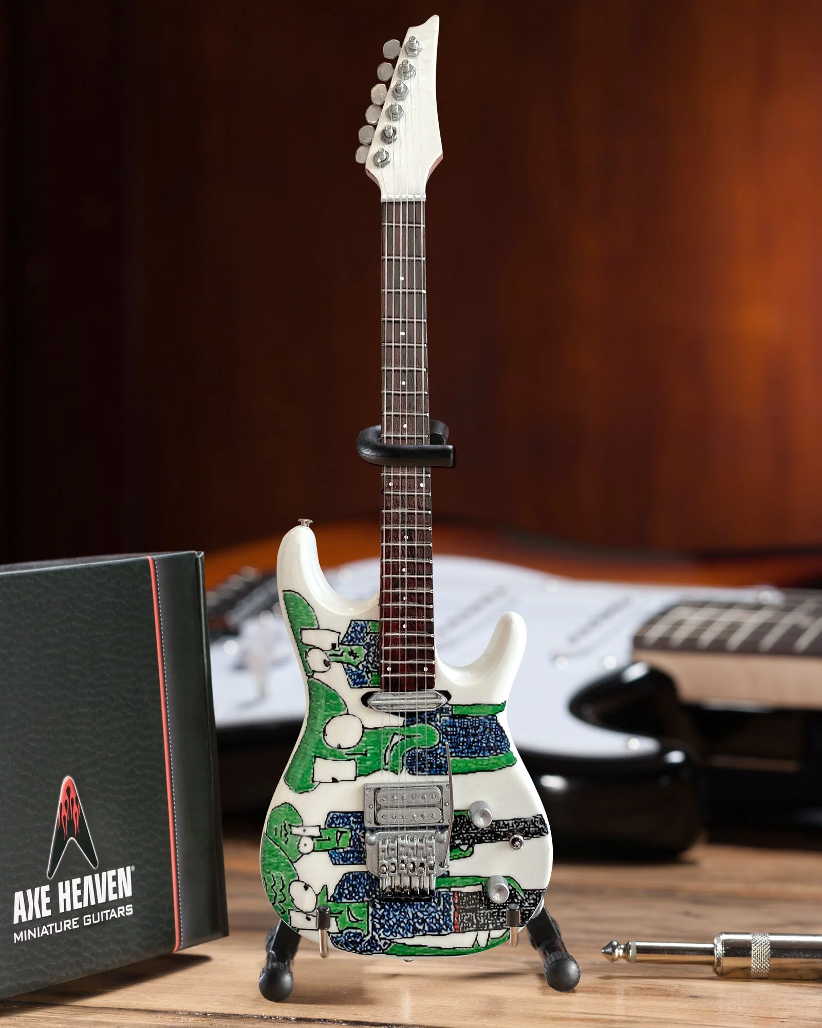 JOE SATRIANI ORIGINAL ALIEN ART MINIATURE GUITAR REPLICA COLLECTIBLE - Image 4
