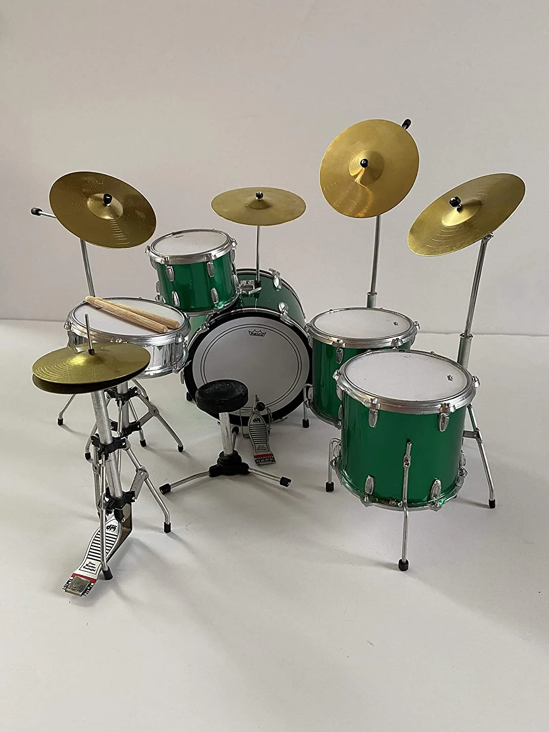 LED ZEPPELIN - JOHN BONHAM - GREEN SPARKLE MINI DRUM KIT - Image 2