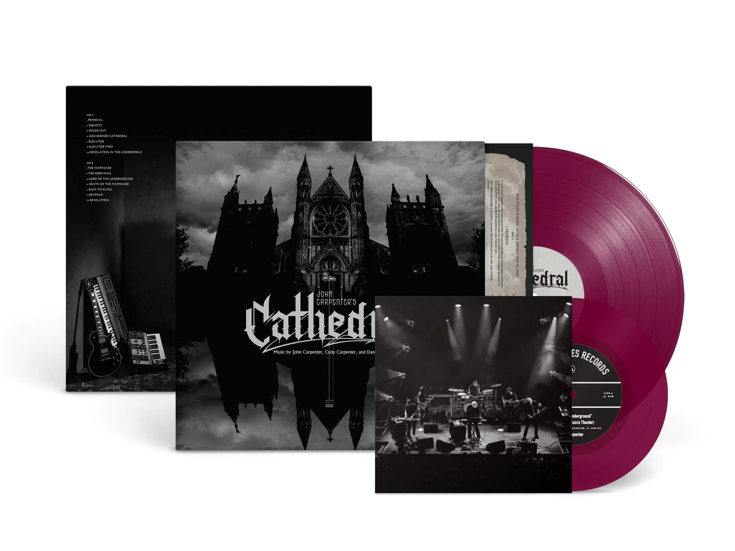 JOHN CARPENTER, CODY CARPENTER, & DANIEL DAVIES 'CATHEDRAL' LP + 7" (Amethyst Vinyl)