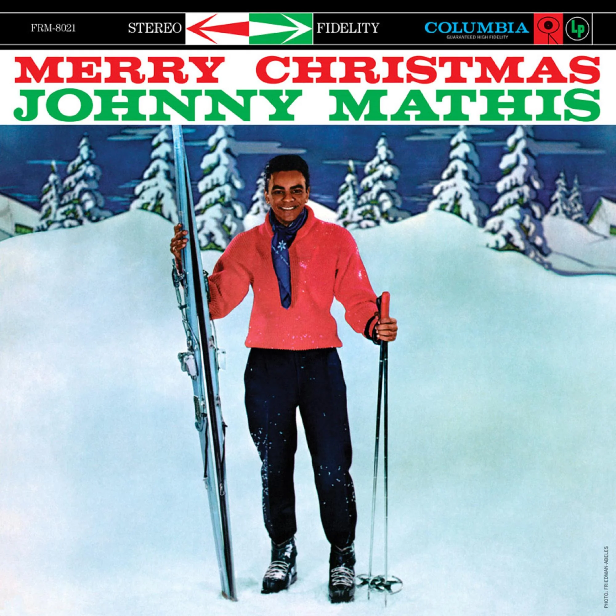 JOHNNY MATHIS 'MERRY CHRISTMAS' LP - CHRISTMAS RED