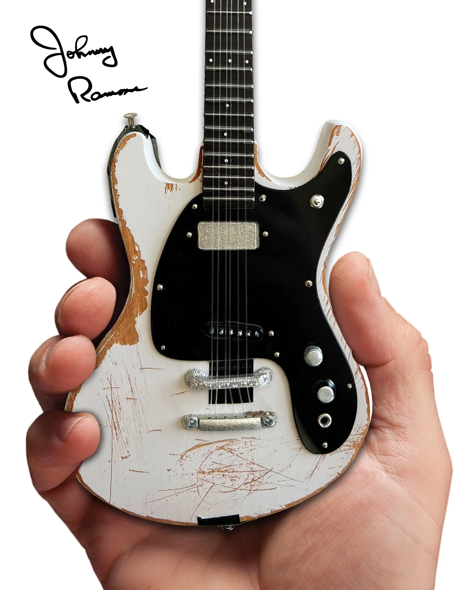 JOHNNY RAMONE SIGNATURE 1965 MOSRITE VENTURES II MINI GUITAR MODEL - Image 8