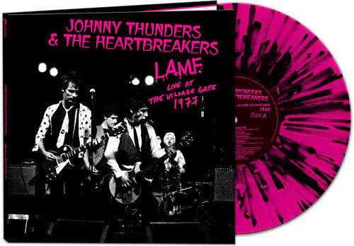 JOHNNY THUNDERS & HEARTBREAKERS 'L.A.M.F. LIVE AT THE VILLAGE GATE 197' LP PINK/BLACK SPLATTER