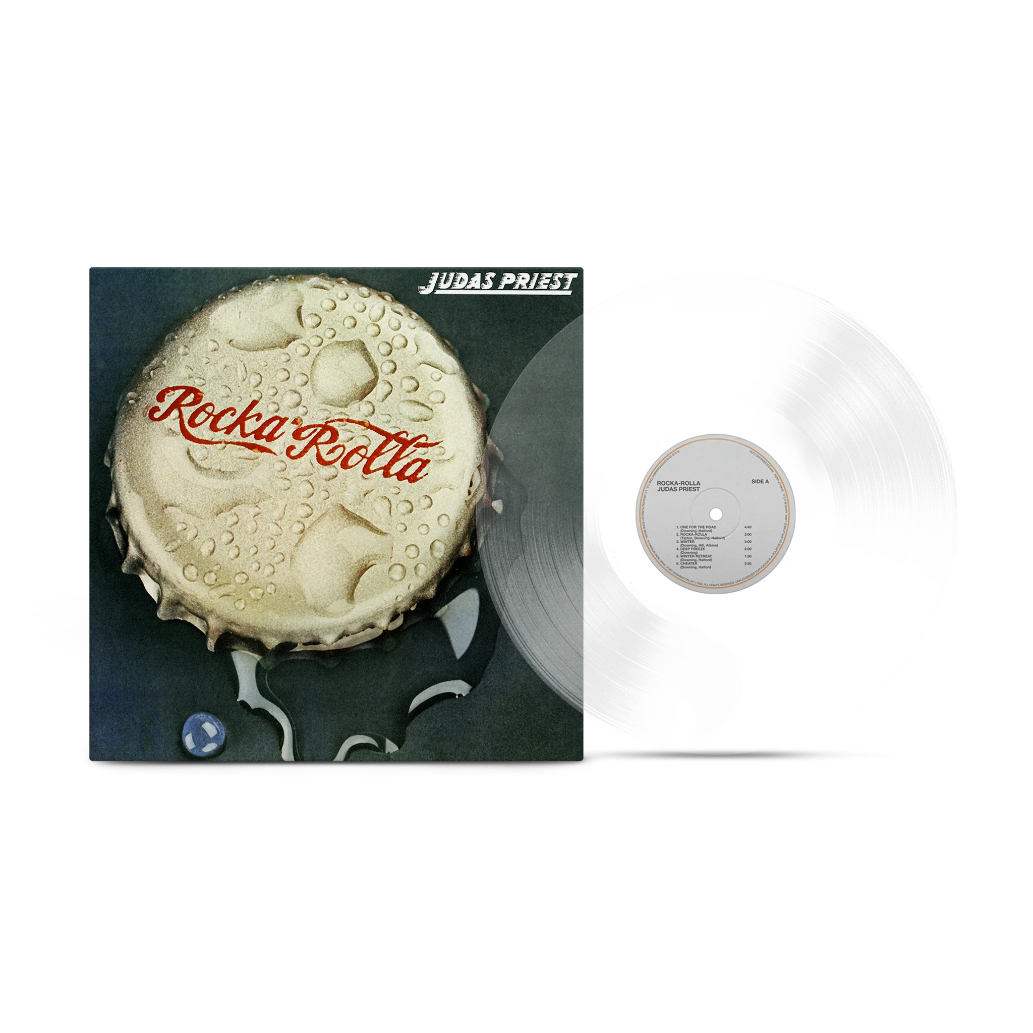 JUDAS PRIEST 'ROCKA ROLLA' 50TH ANNIVERSARY LP (Glass Clear Vinyl)