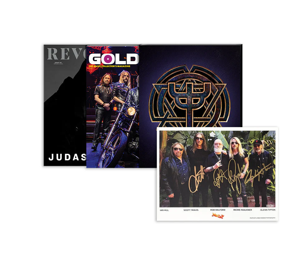 JUDAS PRIEST X REVOLVER BUNDLE - REVOLVER SPRING 2024 ISSUE & GOLDMINE SPRING 2024 ISSUE W/ BAND SIGNED 8X10" IN NUMBERED SLIPCASE - Image 5