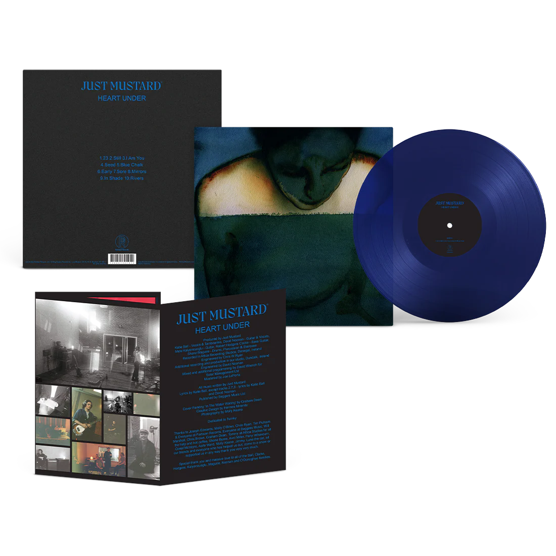 JUST MUSTARD 'HEART UNDER' LP - TRANSLUCENT BLUE