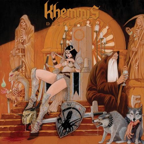 KHEMMIS 'DESOLATION' LP - NEON ORANGE/YELLOW/BLACK/TRICOLOR MERGE - Image 2