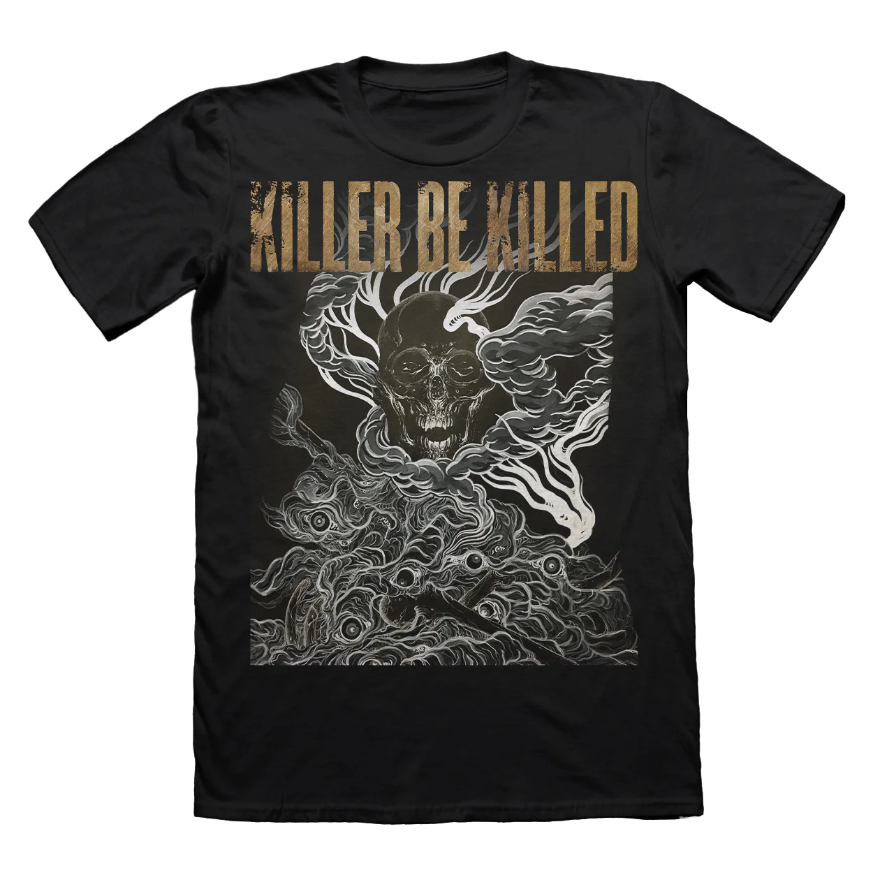 KILLER BE KILLED ARTIST SERIES : ZAC SHEINBAUM 'SMOKESKULL' T-SHIRT ON BLACK