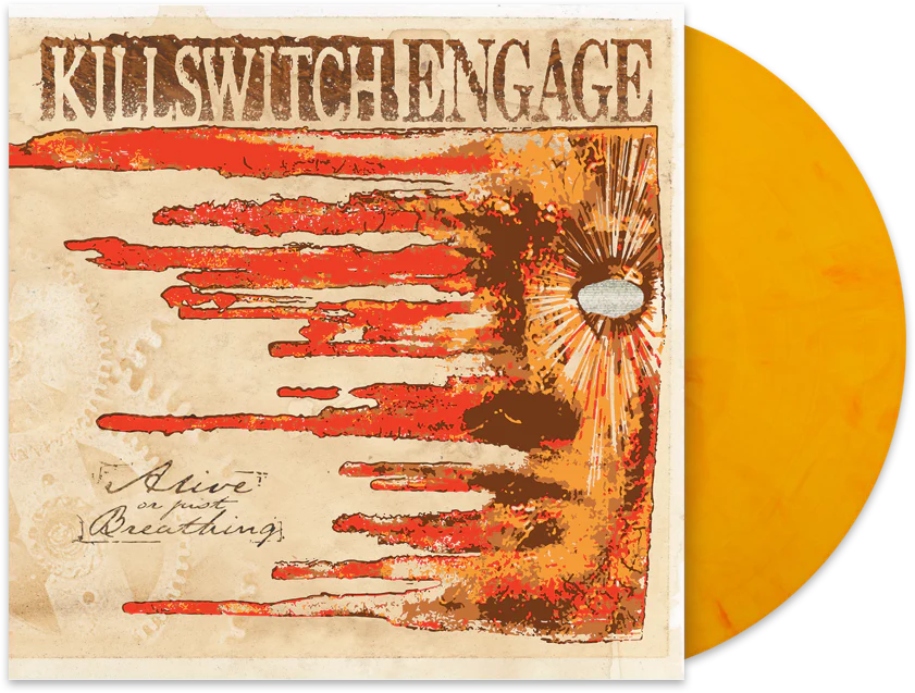 KILLSWITCH ENGAGE ‘ALIVE OR JUST BREATHING’ LP - EXCLUSIVE - LTD. 500 - YELLOW FLAME + "BAND COVER" SPECIAL COLLECTOR'S EDITION DELUXE MAGAZINE - Image 2