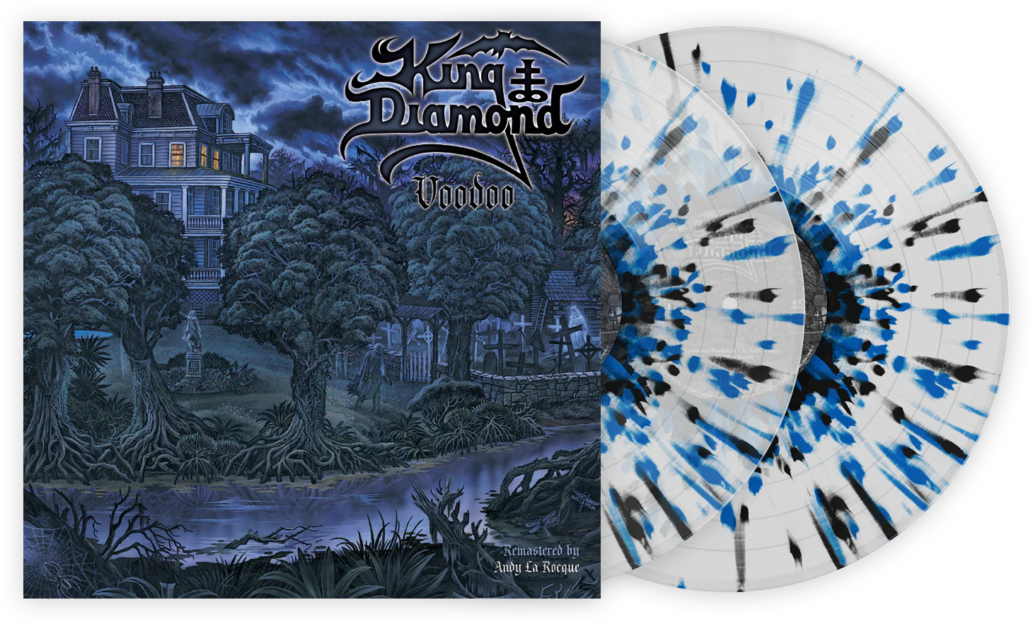 KING DIAMOND 'VOODOO' 2LP - CLEAR/BLUE/BLACK/SPLATTER