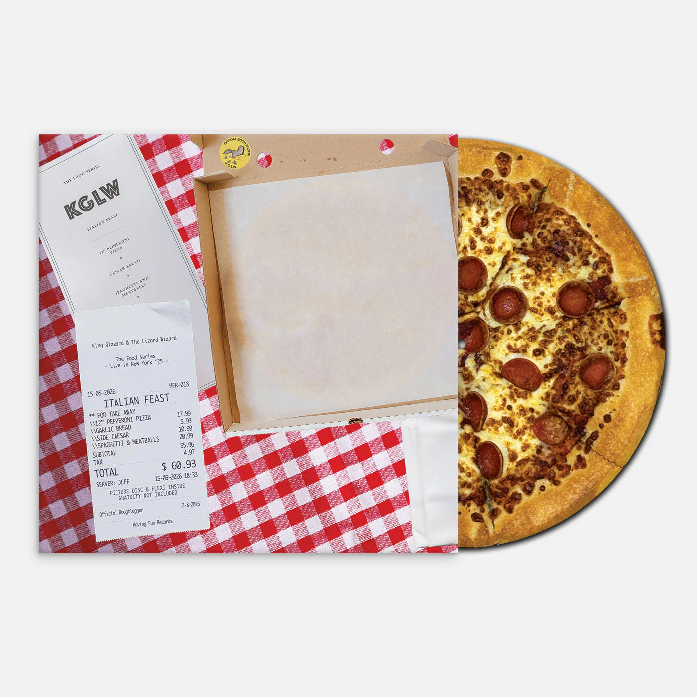 KING GIZZARD & THE LIZARD WIZARD 'ITALIAN FEAST' LP (Deluxe, Pizza & Spaghetti + Meatballs Picture Disc, Caesar Salad flexi 7" Vinyl) - Image 2