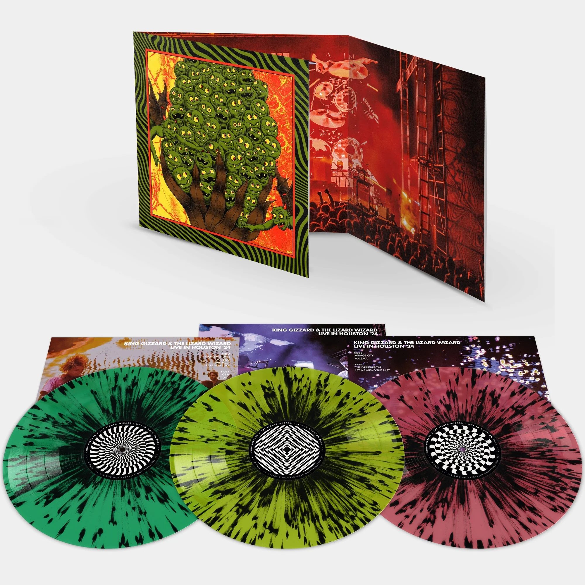 KING GIZZARD & THE LIZARD WIZARD 'LIVE IN HOUSTON '24' 3LP - TRIPLE GATEFOLD - SPLATTER