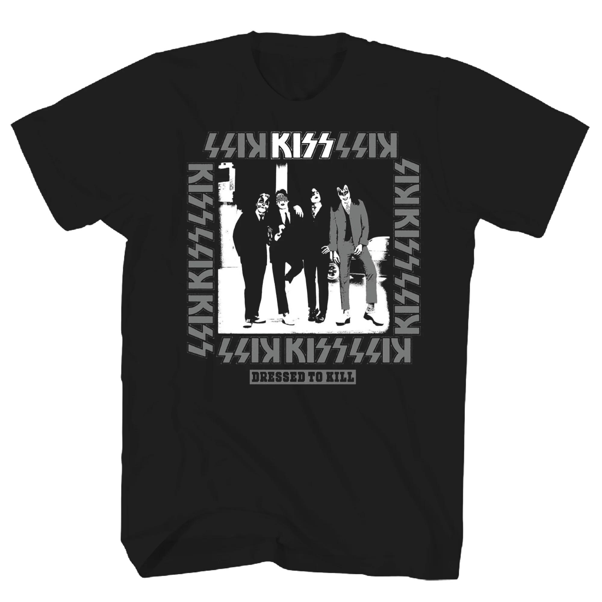KISS DRESSED TO KILL PHOTO IMAGE BLACK TEE