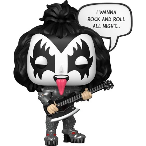 KISS THE DEMON FUNKO FIGURE - ROCK AND ROLL ALL NITE SAYINGS